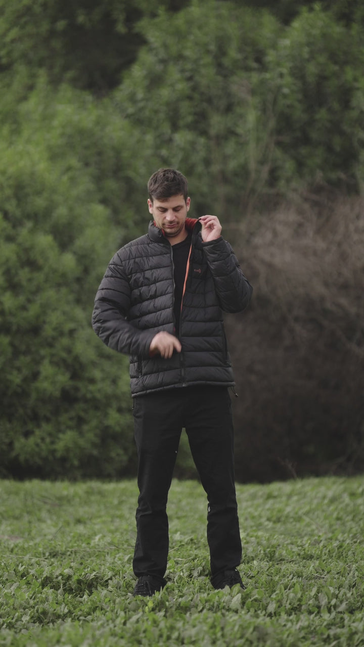 Parka Reversible Alerce Negro / Terracota
