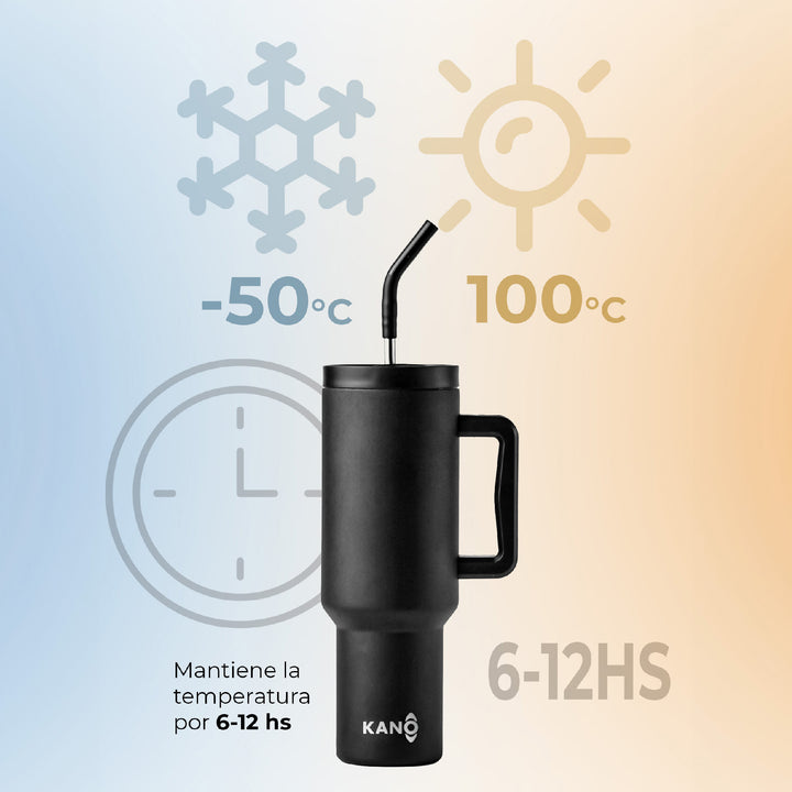 Vaso Térmico Mug 1200ml Negro