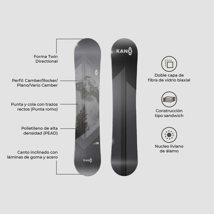 Tabla De Snowboard KX Twin Directional