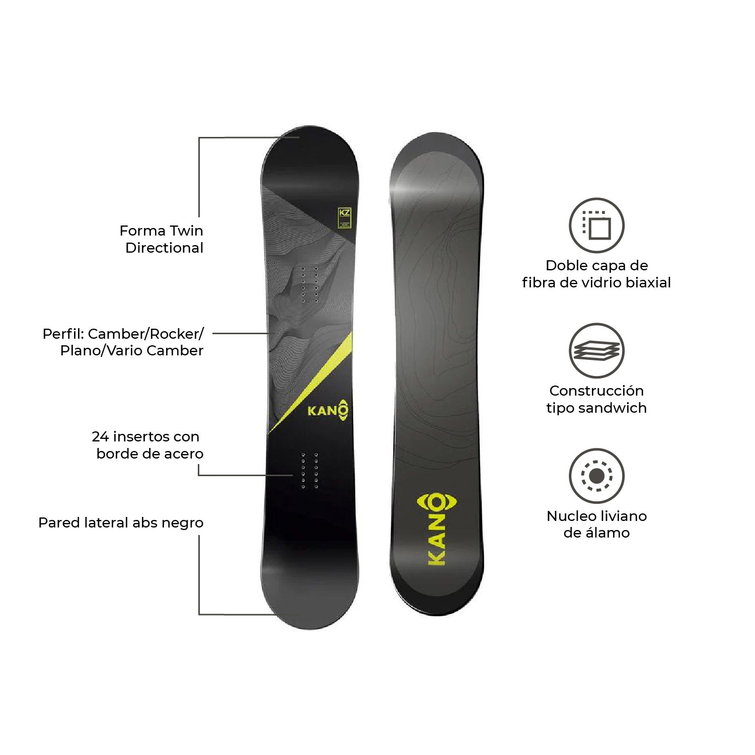 Tabla De Snowboard Kano - Kz Twin Directional 155 cm – Kano Outdoors