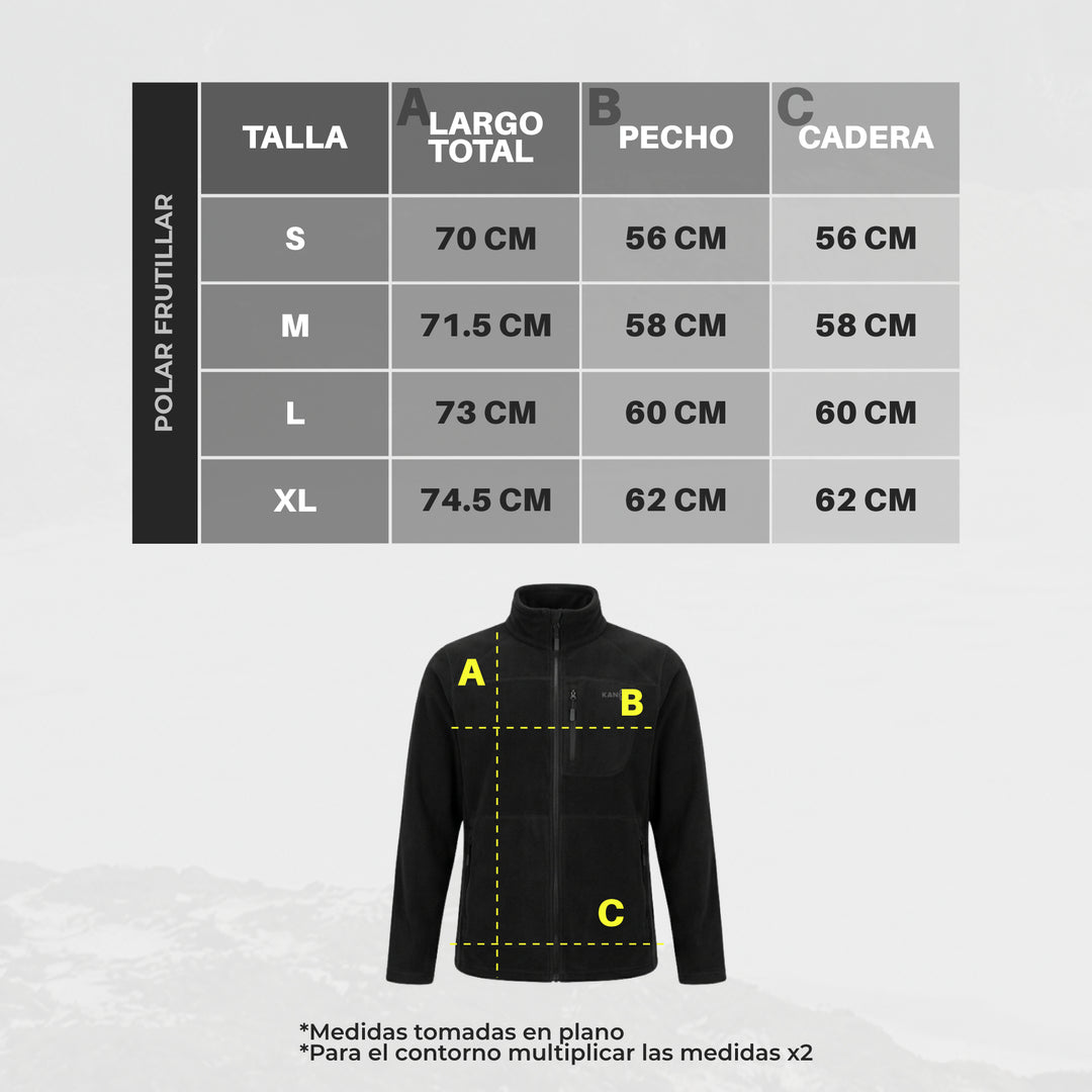 Polar Frutillar Full Zip Negro