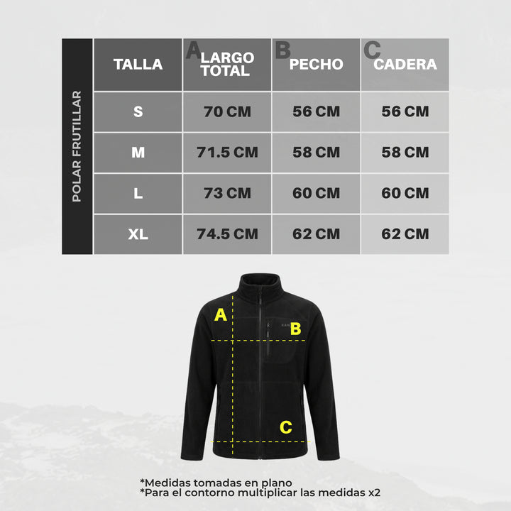 Polar Frutillar Full Zip Negro